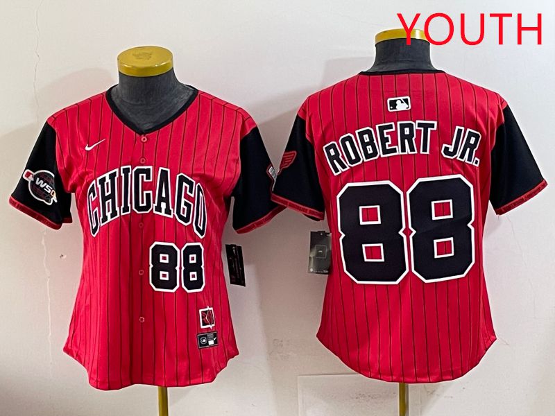 Youth 2025 Chicago White Sox 88 Robert jr Red Joint Name Nike MLB Jersey style 24
